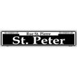 St. Peter Novelty Metal Street Sign 24" x 5" (ST)