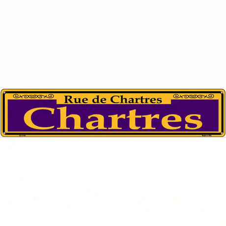 Chartres Purple Novelty Metal Street Sign 24" x 5" (ST)