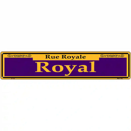 Royal Purple Novelty Metal Street Sign 24" x 5" (ST)