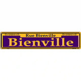 Bienville Purple Novelty Metal Street Sign 24" x 5" (ST)