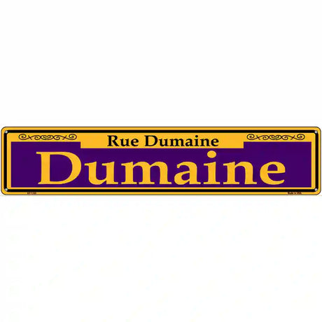 Dumaine Purple Novelty Metal Street Sign 24" x 5" (ST)