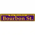 Bourbon St. Purple Novelty Metal Street Sign 24" x 5" (ST)