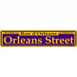 Orleans Street Purple Novelty Metal Street Sign 24" x 5" (ST)