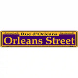 Orleans Street Purple Novelty Metal Street Sign 24" x 5" (ST)