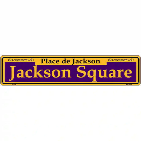 Jackson Square Purple Novelty Metal Street Sign 24" x 5" (ST)