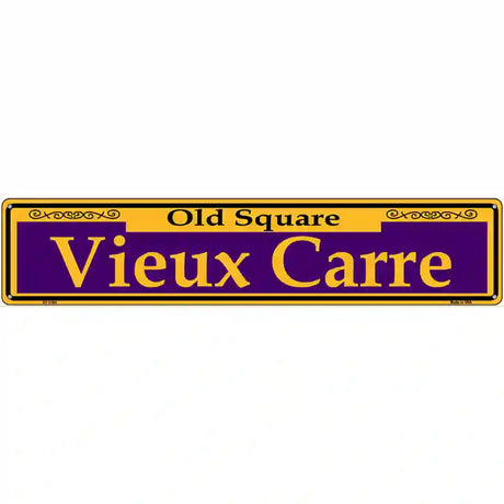 Vieux Carre Purple Novelty Metal Street Sign 24" x 5" (ST)