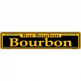 Bourbon Yellow Novelty Metal Street Sign 24" x 5" (ST)