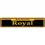 Royal Yellow Novelty Metal Street Sign 24" x 5" (ST)