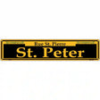 St. Peter Yellow Novelty Metal Street Sign 24" x 5" (ST)