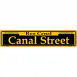 Canal Street Yellow Novelty Metal Street Sign 24" x 5" (ST)