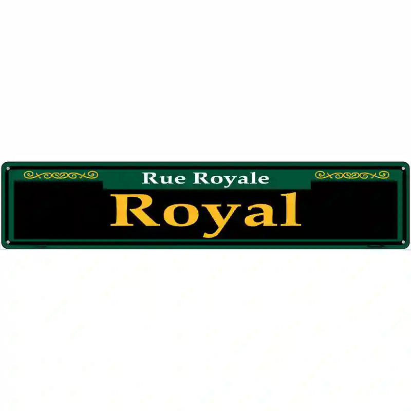 Royal Green Novelty Metal Street Sign 24" x 5" (ST)