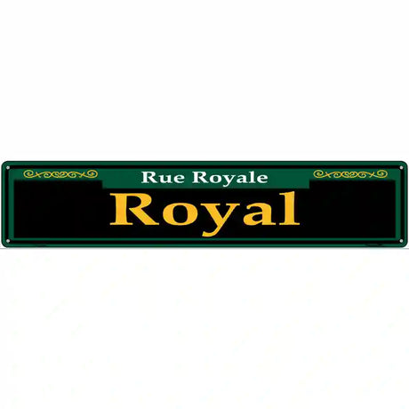 Royal Green Novelty Metal Street Sign 24" x 5" (ST)