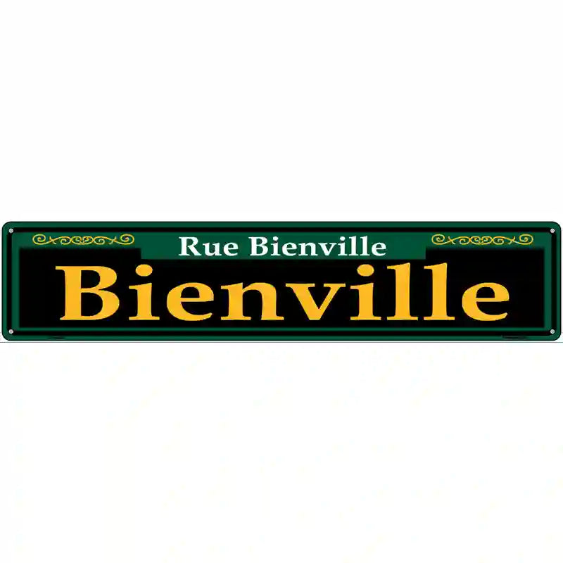 Bienville Green Novelty Metal Street Sign 24" x 5" (ST)