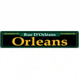 Orleans Green Novelty Metal Street Sign 24" x 5" (ST)