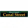 Canal Street Green Novelty Metal Street Sign 24" x 5" (ST)