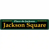 Jackson Square Green Novelty Metal Street Sign 24" x 5" (ST)