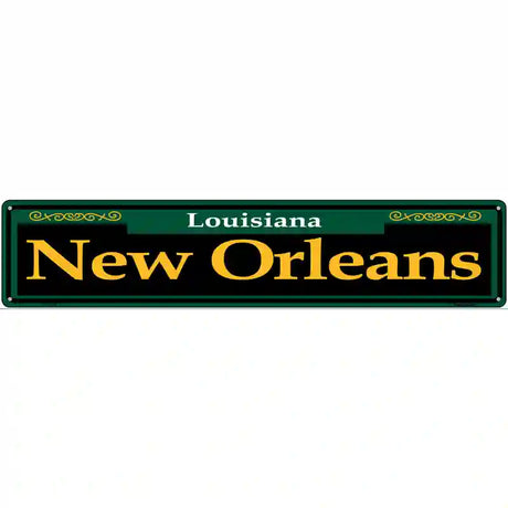 New Orleans Green Novelty Metal Street Sign 24" x 5" (ST)