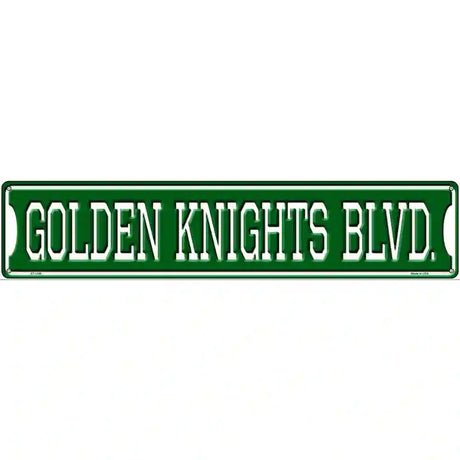 Golden Knights Blvd Novelty Metal Street Sign 24" x 5" (ST)