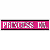 Princess Dr. Novelty Metal Street Sign 24" x 5" (ST)