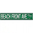 Beach Front Ave Novelty Metal Street Sign 24" x 5" (ST)