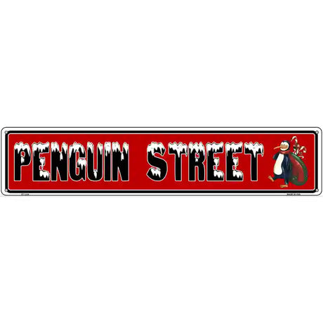 Penguin Street Novelty Metal Street Sign 24" x 5" (ST)