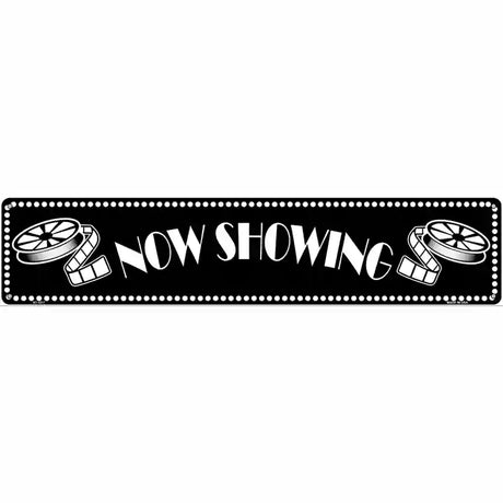 Now Showing Home Theater Novelty Metal Street Sign 24" x 5" (ST)