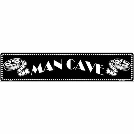 Man Cave Home Theater Novelty Metal Street Sign 24" x 5" (ST)