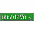 Irish Blvd Novelty Metal Street Sign 24" x 5" (ST)