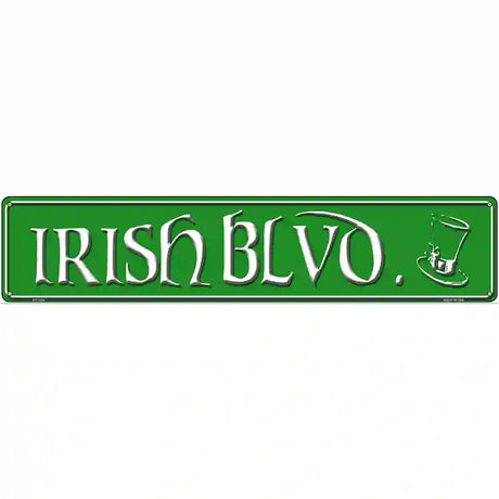 Irish Blvd Novelty Metal Street Sign 24" x 5" (ST)