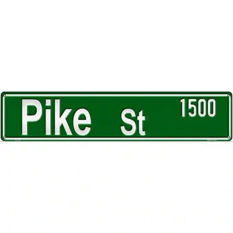 Pike Street 1500 Novelty Metal Street Sign 24" x 5" (ST)