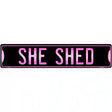 She Shed Novelty Metal Street Sign 24" x 5" (ST)