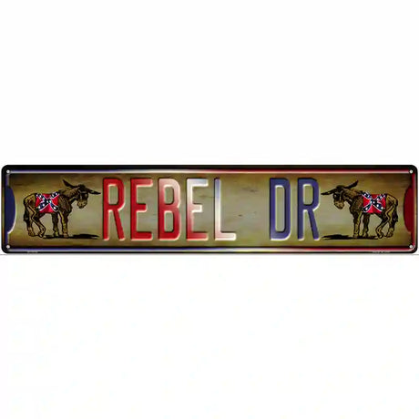 Rebel Drive Novelty Metal Street Sign 24" x 5" (ST)