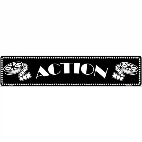 Action Home Theater Novelty Metal Street Sign 24" x 5" (ST)