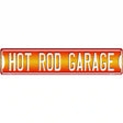 Hot Rod Garage Novelty Metal Street Sign 24" x 5" (ST)