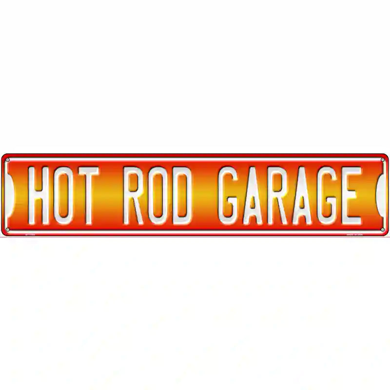 Hot Rod Garage Novelty Metal Street Sign 24" x 5" (ST)