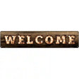 Welcome Horizontal Bulb Lettering Novelty Metal Street Sign 24" x 5" (ST)