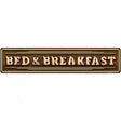 Bed and Breakfast Bulb Lettering Novelty Metal Street Sign 24" x 5" (ST)