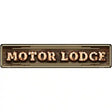 Motor Lodge Bulb Lettering Novelty Metal Street Sign 24" x 5" (ST)