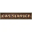 Gas Service Bulb Lettering Novelty Metal Street Sign 24" x 5" (ST)