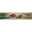 Delaware Flag and US Flag Novelty Metal Street Sign 24" x 5" (ST)