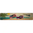 Hawaii Flag and US Flag Novelty Metal Street Sign 24" x 5" (ST)