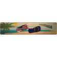 Indiana Flag and US Flag Novelty Metal Street Sign 24" x 5" (ST)