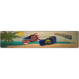 Montana Flag and US Flag Novelty Metal Street Sign 24" x 5" (ST)