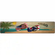 Ohio Flag and US Flag Novelty Metal Street Sign 24" x 5" (ST)