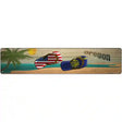 Oregon Flag and US Flag Novelty Metal Street Sign 24" x 5" (ST)