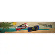 Pennsylvania Flag and US Flag Novelty Metal Street Sign 24" x 5" (ST)