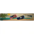 South Carolina Flag and US Flag Novelty Metal Street Sign 24" x 5" (ST)