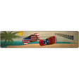 Tennessee Flag and US Flag Novelty Metal Street Sign 24" x 5" (ST)