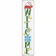 Welcome Hat White Novelty Metal Street Sign 24" x 5" (ST)