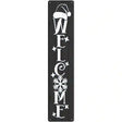 Welcome Hat Black Novelty Metal Street Sign 24" x 5" (ST)